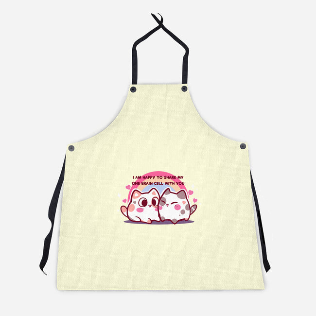 Happy To Share My Brain Cell-Unisex-Kitchen-Apron-TechraNova