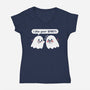 Ghost Likes Your Spirit-Womens-V-Neck-Tee-TechraNova