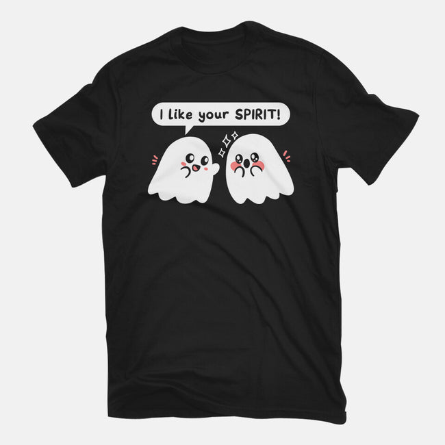 Ghost Likes Your Spirit-Womens-Basic-Tee-TechraNova