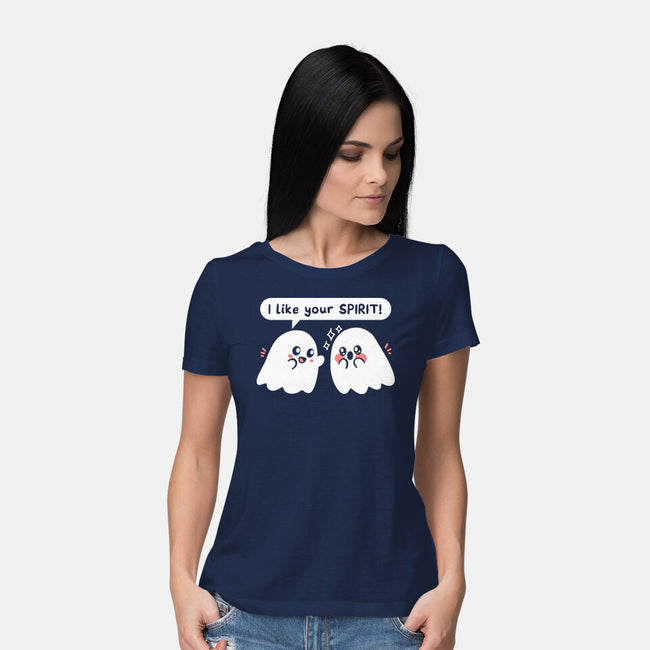 Ghost Likes Your Spirit-Womens-Basic-Tee-TechraNova