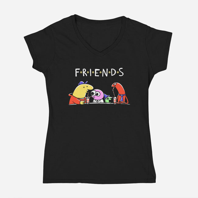 The One With The Smiles-Womens-V-Neck-Tee-estudiofitas