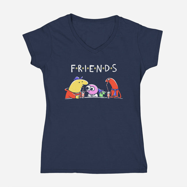 The One With The Smiles-Womens-V-Neck-Tee-estudiofitas