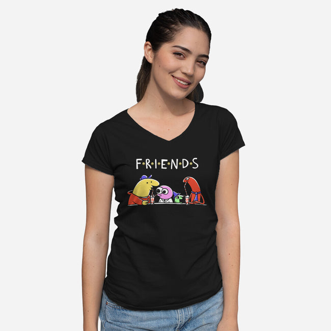 The One With The Smiles-Womens-V-Neck-Tee-estudiofitas