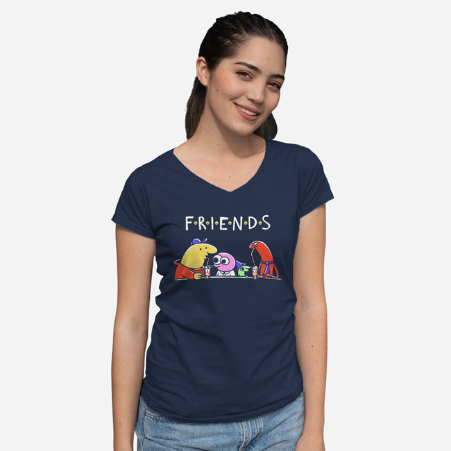 The One With The Smiles-Womens-V-Neck-Tee-estudiofitas
