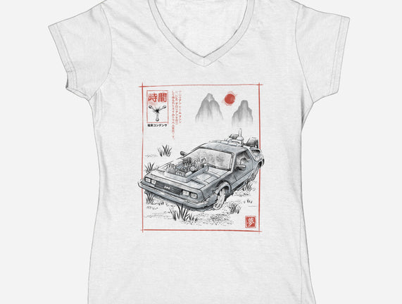 DeLorean Sumi-e