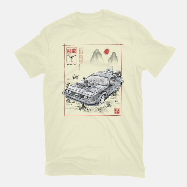 DeLorean Sumi-e-Mens-Basic-Tee-Astrobot Invention