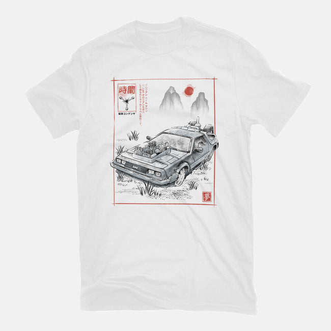 DeLorean Sumi-e-Womens-Basic-Tee-Astrobot Invention