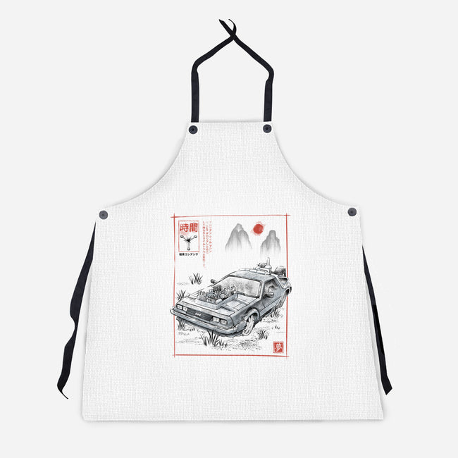 DeLorean Sumi-e-Unisex-Kitchen-Apron-Astrobot Invention