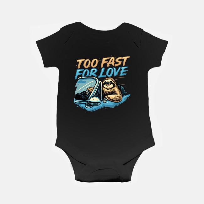 Too Fast For Love-Baby-Basic-Onesie-glitchygorilla