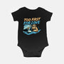 Too Fast For Love-Baby-Basic-Onesie-glitchygorilla