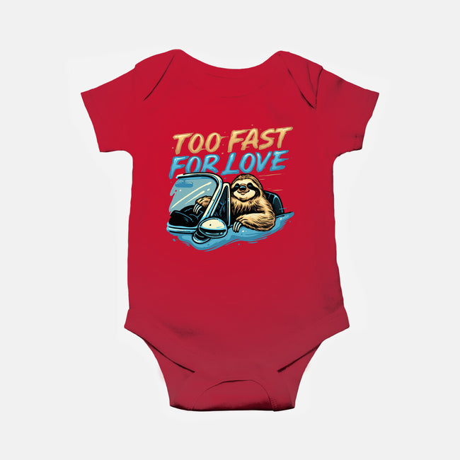 Too Fast For Love-Baby-Basic-Onesie-glitchygorilla