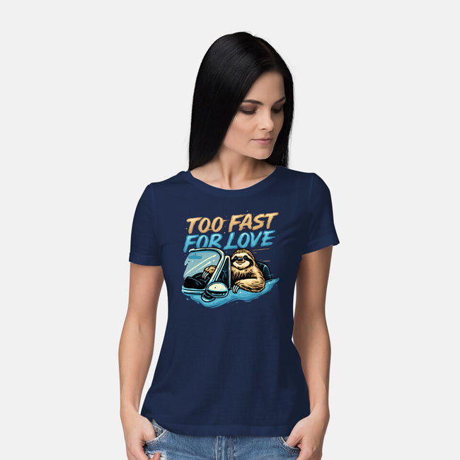 Too Fast For Love-Womens-Basic-Tee-glitchygorilla