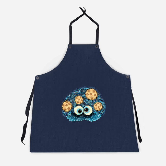 Cookies In The Night Sky-Unisex-Kitchen-Apron-glitchygorilla