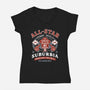 Dummy Shield Emblem-Womens-V-Neck-Tee-LAGELANTEE