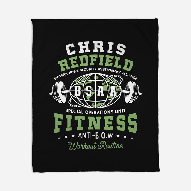 Bsaa Redfield Fitness Emblem-None-Fleece-Blanket-LAGELANTEE