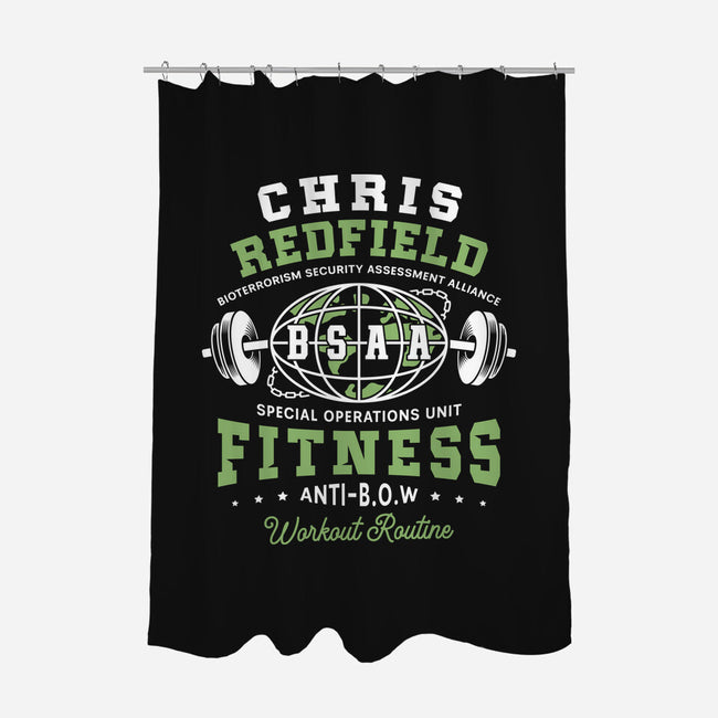 Bsaa Redfield Fitness Emblem-None-Polyester-Shower Curtain-LAGELANTEE