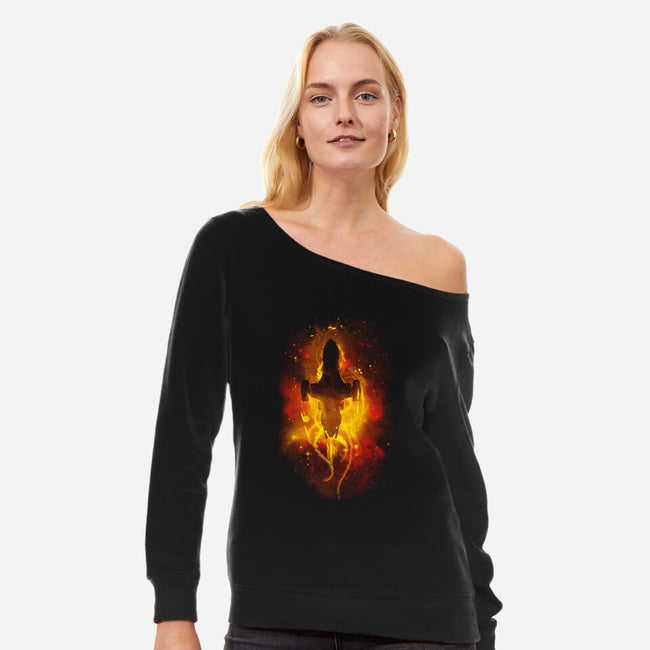 The Shiny Fireflying-Womens-Off Shoulder-Sweatshirt-kharmazero