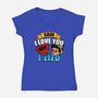 Said I Love You But I Lied-Womens-V-Neck-Tee-Boggs Nicolas