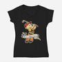 Charlie's Golf Adventure-Womens-V-Neck-Tee-P1yu5h