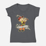 Charlie's Golf Adventure-Womens-V-Neck-Tee-P1yu5h