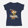 Charlie's Golf Adventure-Womens-V-Neck-Tee-P1yu5h