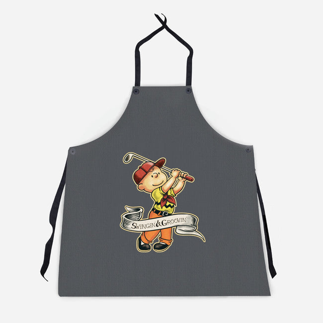 Charlie's Golf Adventure-Unisex-Kitchen-Apron-P1yu5h