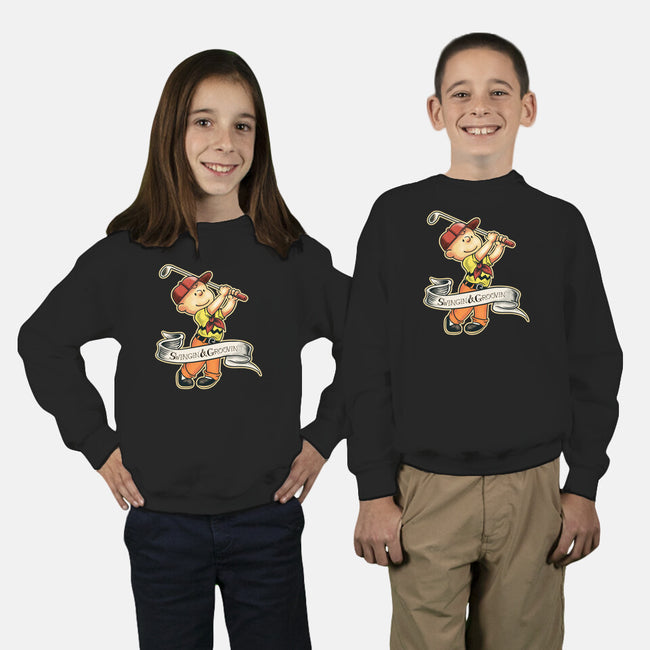 Charlie's Golf Adventure-Youth-Crew Neck-Sweatshirt-P1yu5h