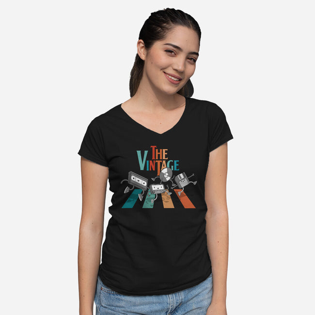 The Vintage-Womens-V-Neck-Tee-Tri haryadi