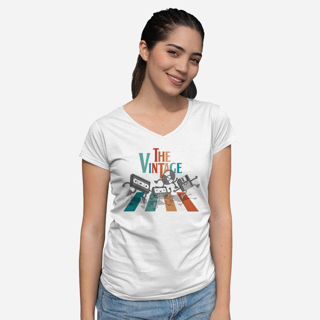 The Vintage-Womens-V-Neck-Tee-Tri haryadi