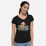 Power Up With Me-Womens-V-Neck-Tee-Tri haryadi