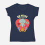 Be Mine Or Don't-Womens-V-Neck-Tee-Tri haryadi
