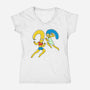 Simpsons X Simpsons-Womens-V-Neck-Tee-naomori