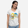 Simpsons X Simpsons-Womens-V-Neck-Tee-naomori