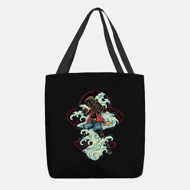 Pirate King Waves-None-Basic Tote-Bag-glitchygorilla