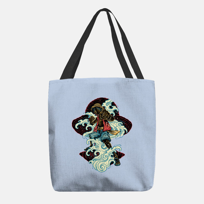 Pirate King Waves-None-Basic Tote-Bag-glitchygorilla