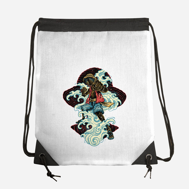 Pirate King Waves-None-Drawstring-Bag-glitchygorilla