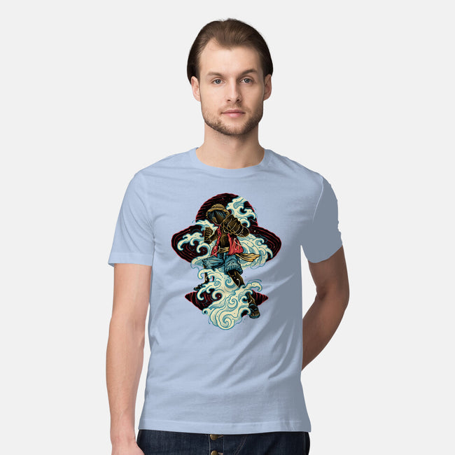 Pirate King Waves-Mens-Premium-Tee-glitchygorilla