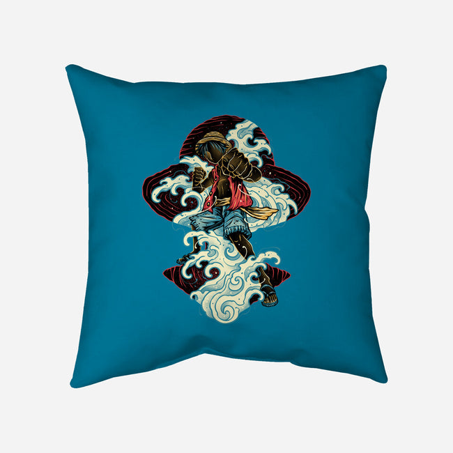 Pirate King Waves-None-Removable Cover w Insert-Throw Pillow-glitchygorilla