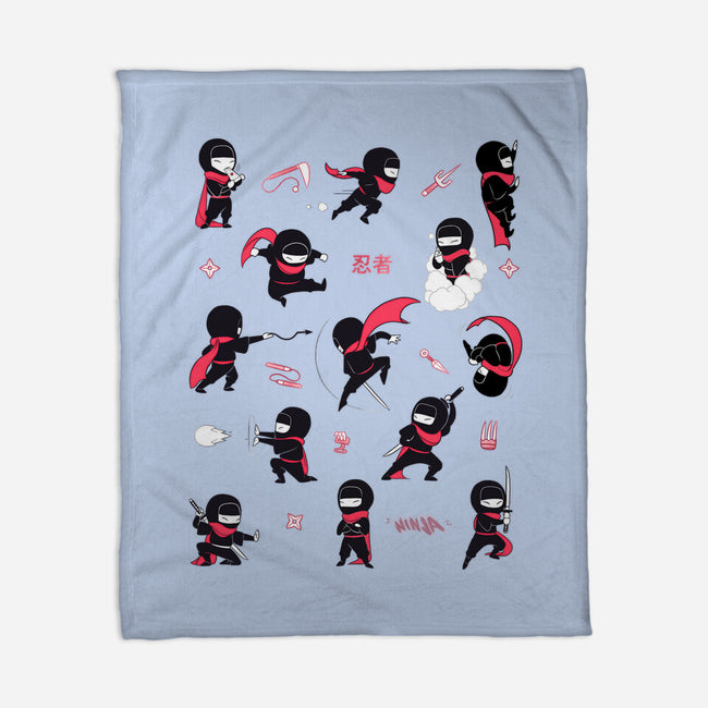 Little Ninjas-None-Fleece-Blanket-Bruno Mota