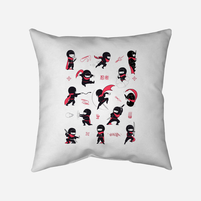 Little Ninjas-None-Removable Cover w Insert-Throw Pillow-Bruno Mota