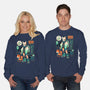 Dogs And Plants-Unisex-Crew Neck-Sweatshirt-Bruno Mota