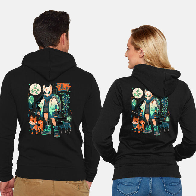 Dogs And Plants-Unisex-Zip-Up-Sweatshirt-Bruno Mota