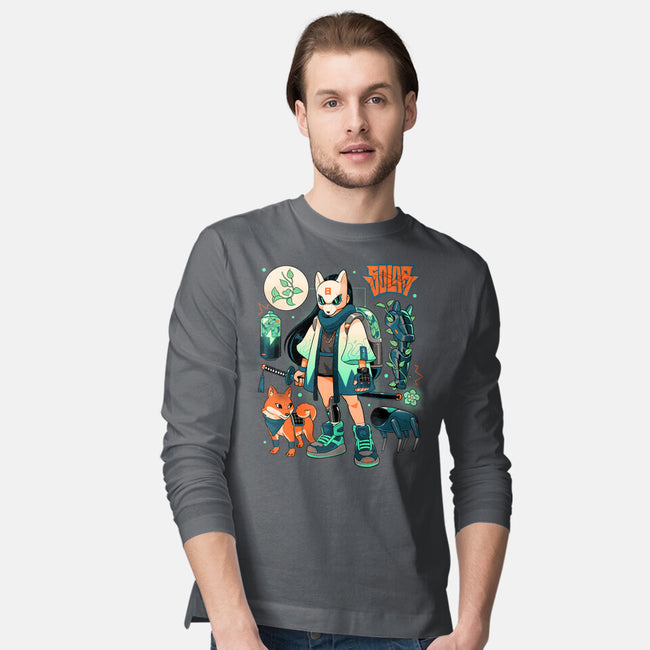 Dogs And Plants-Mens-Long Sleeved-Tee-Bruno Mota