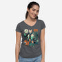 Dogs And Plants-Womens-V-Neck-Tee-Bruno Mota