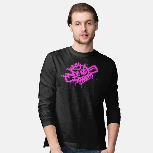 Jinx Monkey Pink-Mens-Long Sleeved-Tee-rocketman_art