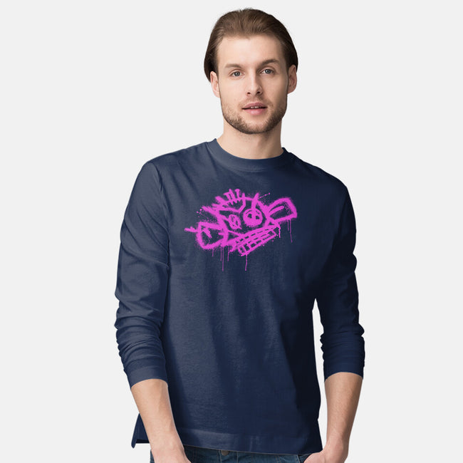 Jinx Monkey Pink-Mens-Long Sleeved-Tee-rocketman_art