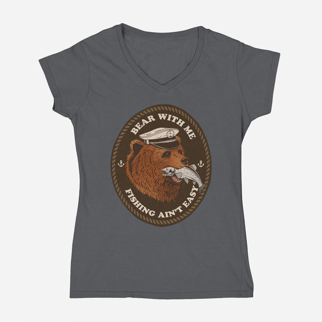 Bear With Me-Womens-V-Neck-Tee-dandingeroz