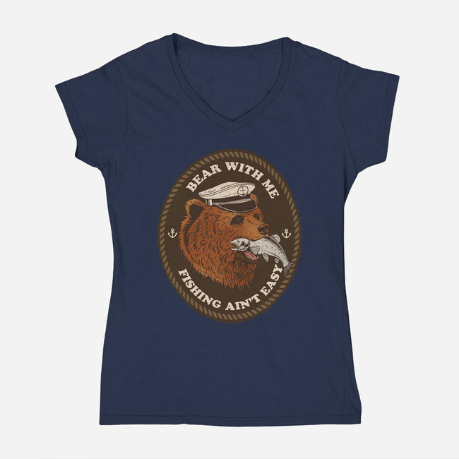 Bear With Me-Womens-V-Neck-Tee-dandingeroz