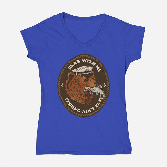 Bear With Me-Womens-V-Neck-Tee-dandingeroz