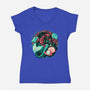 Under The Seas Of Stars-Womens-V-Neck-Tee-glitchygorilla